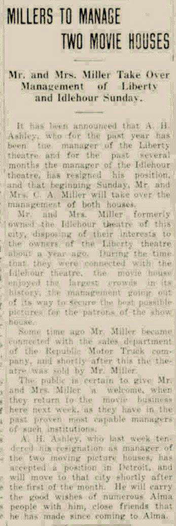 Regent Theater - Jan 30 1919 Liberty And Idlehour Share Mgmt (newer photo)